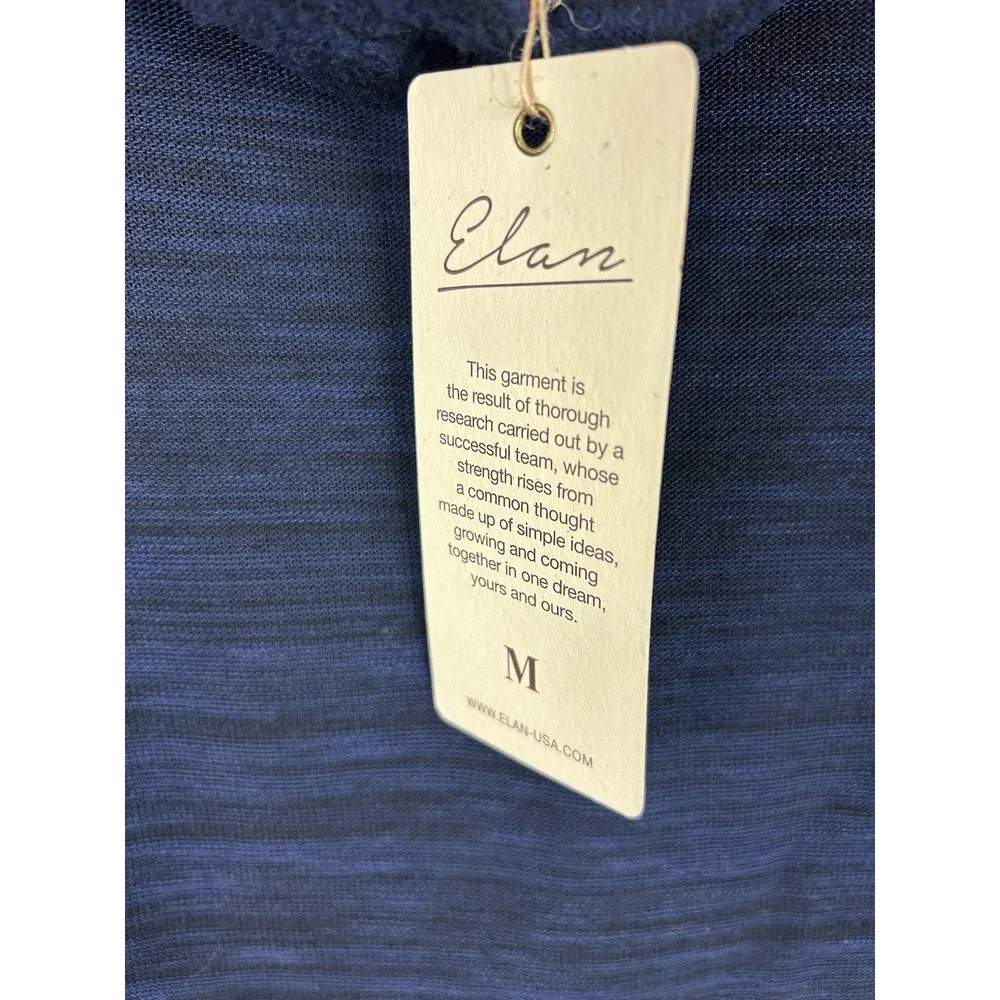 Elan Women's Medium Blue Cowl Neck Light Sweater